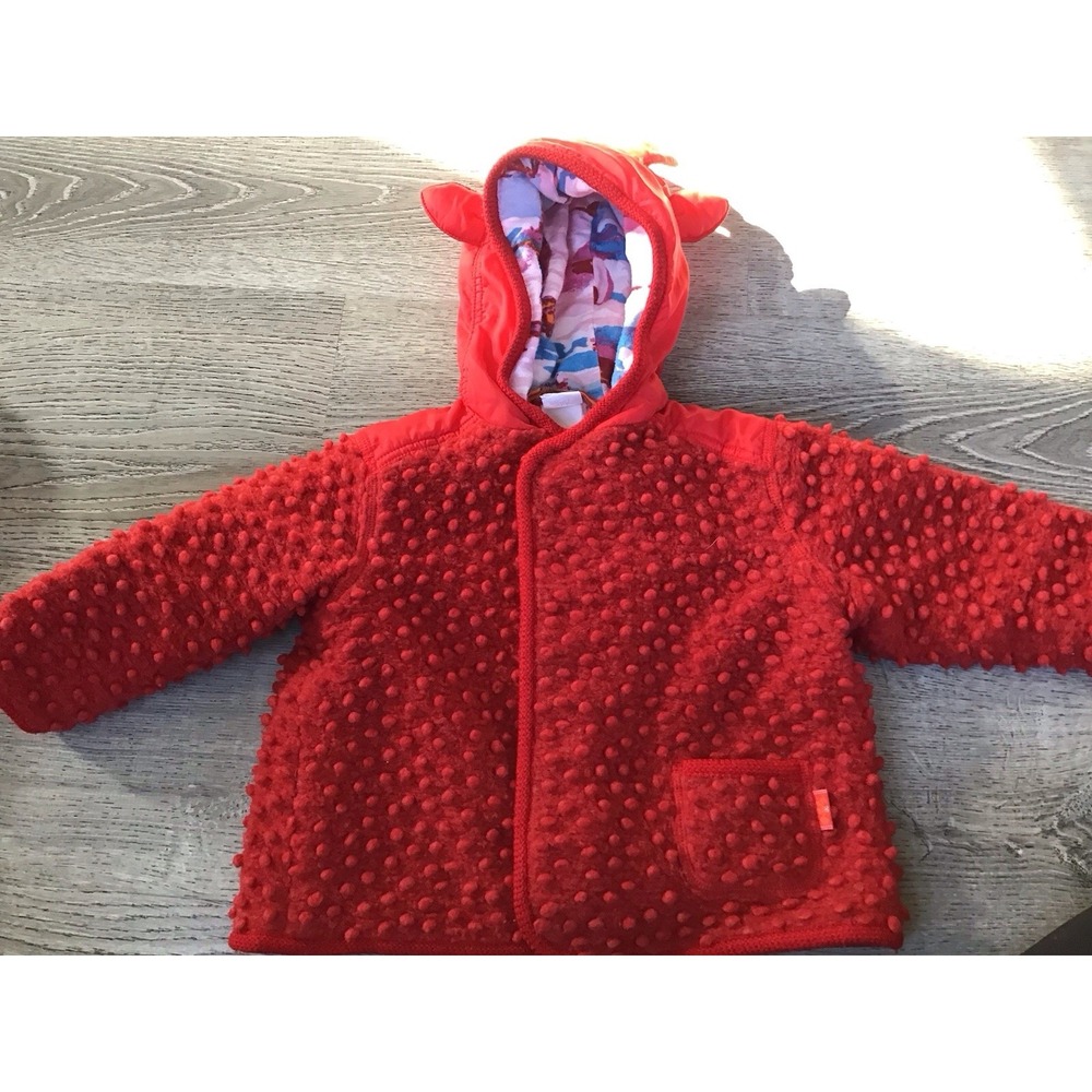 OILILY Fuzzy Coat Jacket Size 3-4 years Reindeer Ranger Hooded Antlers & Ears